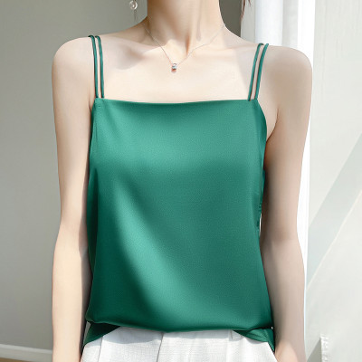 Áo 2 dây nữ lụa satin cao cấp mặc trong áo blazer, chất vải mịn, mát - AO0033