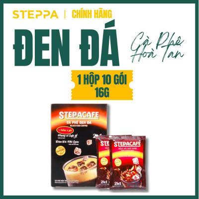 STEPPACAFE-Cà phê đen đá truyền thống (Hộp 10 gói x 16g)