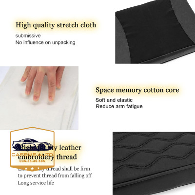 Đệm Tỳ Tay Ô Tô Cao Su Non Nguyên Khối Bọc Da Nappa – Êm Ái, Chống Mỏi, Thư Giãn Khi Lái Xe - Hàng Chính Hãng