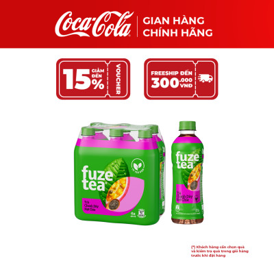 Lốc 6 Chai Trà Chanh Dây Và Hạt Chia 450ml/Chai Coca-Cola Official Store_TK