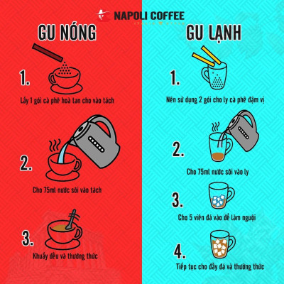 Cà Phê CAPPUCCINO Napoly Coffee Arabica/Robusta Hòa Tan Giữ Hương Vị Cà Phê, Đậm Đà, Thơm Béo Của Sữa - Túi 10 Gói