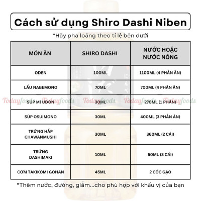 Nước dùng Dashi { Ninben } Nhật Bản 500ML dùng nấu súp Udon, Oden, trứng dashimaki, chawanmushi
