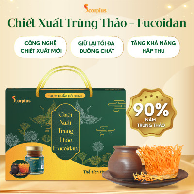 [LOẠI THƯỢNG HẠNG] Nước chiết xuất trùng thảo fucoidan SCORIUS 420ml bồi bổ sức khỏe