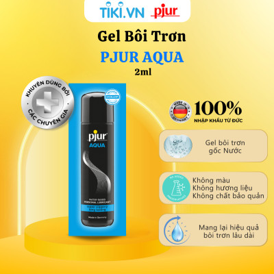 Gel bôi trơn gốc nước Pjur Aqua 2ml  không chứa chất béo, dầu hoặc nước hoa dưỡng ẩm bao vệ da