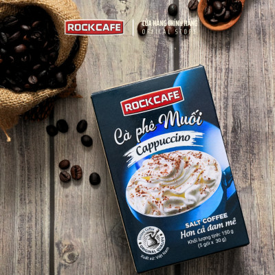ROCKCAFE - CAPPUCCINO MUỐI (5 gói x 30 gram)