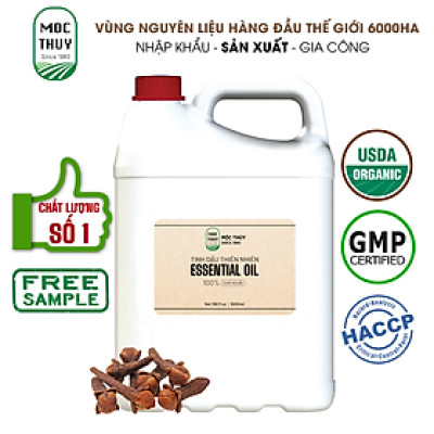 [HCM]Tinh Dầu Đinh Hương Nguyên Chất Hữu Cơ MỘC THỦY Khử Mùi Thơm Phòng Thư Giãn 100ml, 500ml - Đạt chuẩn chất lượng kiểm định