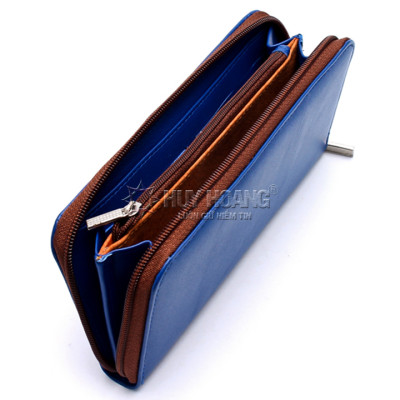  Bóp nữ Huy Hoàng cao cấp 1 khóa màu cam, hồng, xanh dương, vàng HT3145-46-47-57