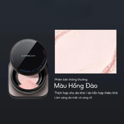 Phấn phủ CARSLAN dạng bột từ tính kiềm dầu màu đen chống nước chống mồ hôi che phủ bóng dầu cho mặt 8g