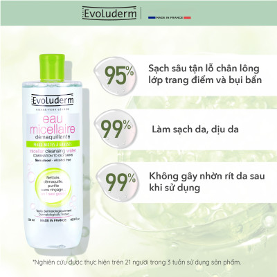 Nước tẩy trang Evoluderm Micellar Cleansing Water 250ml