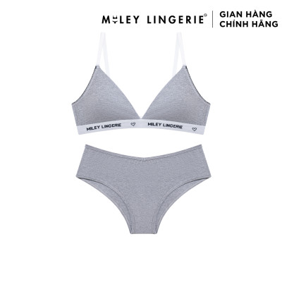 Bộ Đồ Lót Áo Có Đệm Mút Mỏng Và Quần Lưng Chéo Vải Cotton Tự Nhiên BeingMe Dust Star Miley Lingerie