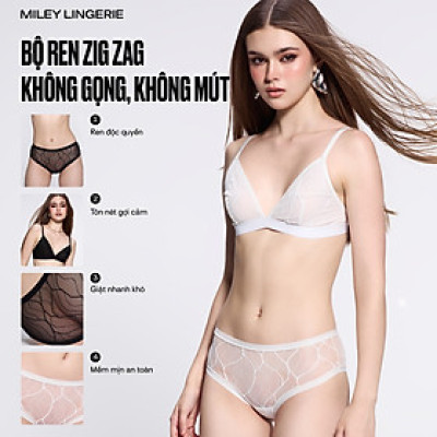 Bộ Đồ Lót Không Mút Không Gọng Ren Zig Zac Likia