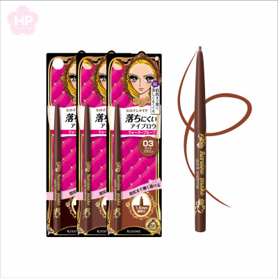 Bút Chì Sáp Kẻ Lông Mày Không Lem Trôi Lõi Siêu Mịn Kissme Heroine Make Quick Eyeliner (3 Màu)