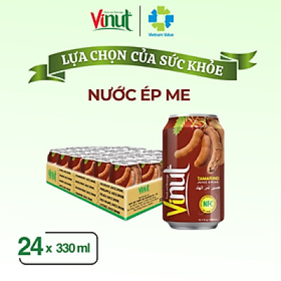Khay 24 Lon Nước Ép Me Vinut 330ml