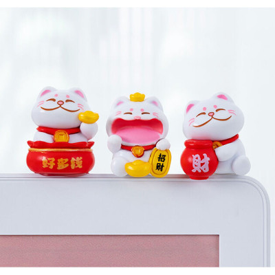 Mô Hình Mèo Lucky Mini Bộ Lục 6 Cái Trang Trí DIY_ Hàng chính hãng