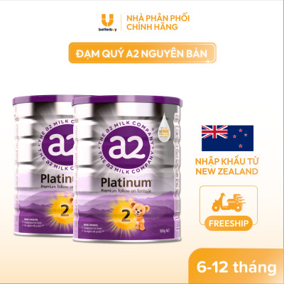 Combo 2 Lon Sữa a2 Milk a2 Platinum Premium Toddler Milk Drink Đủ Số Lon 900g