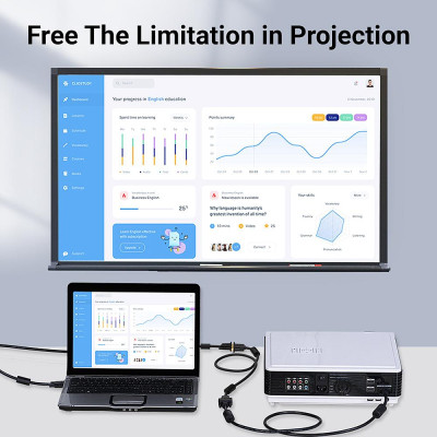 Cáp mở rộng VGA Female to Female 1080P dài 1m cho Máy chiếu PC Màn hình TV