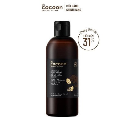 Gel rửa mặt cà phê Đắk Lắk Cocoon 140ml - Big size 310ml - Cho làn da tươi mới và rạng rỡ - Thuần chay