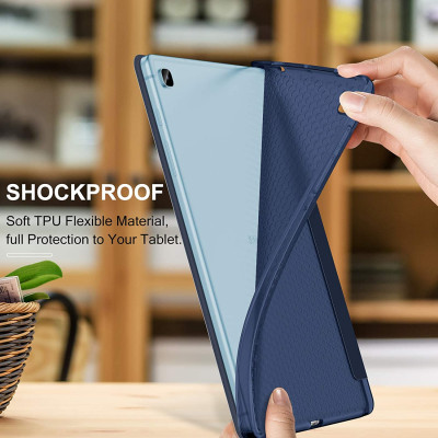 Case bao da chống sốc cho Samsung Galaxy Tab S5e (T720 / T725) 10.5 inch hiệu HOTCASE thiết kế siêu mỏng hỗ trợ Smartsleep, gập nhiều tư thế, mặt da siêu mịn - hàng nhập khẩu