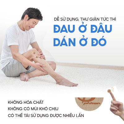 Miếng dán giảm đau Phiten titanium power tape (70 miếng) PT610000 hỗ trợ vận động, giảm đau vai gáy, đau khớp