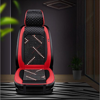 Lót Ghế Ô Tô Hạt Gỗ Libaiwang Bọc Ghế Ô Tô Chống Nóng - Áo Ghế Ô Tô Lót Liền Massage Lưng Chất Liệu Da Cao Cấp khaihuyau