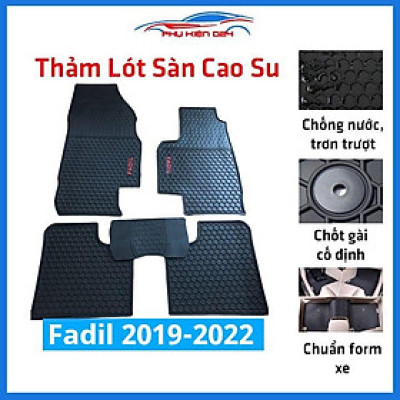 Lót sàn ô tô cao su cho Fadil 2019-2020-2021-2022 không mùi chống trơn trượt