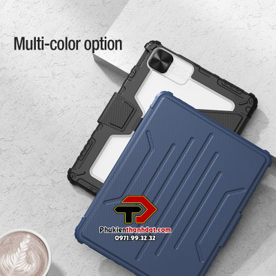 Bao da xoay 360 độ cho iPad Pro 11 2022 M2 chính hãng Nillkin Bumper SnapSafe có ngăn đựng bút - Hàng chính hãng