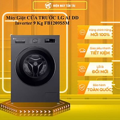 Máy Giặt cửa trước LG AI DD Inverter 9 Kg FB1209S5M -  HÀNG CHÍNH HÃNG - CHỈ GIAO HCM