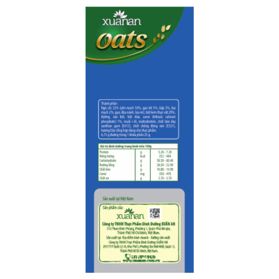 Combo 2 túi: Ngũ Cốc Dinh Dưỡng Canxi ít đường 400G + Ngũ Cốc Gạo Lứt No Sugar[đường ăn kiêng]400G(Tặng Kèm 1 Túi Yến Mạch 150G)