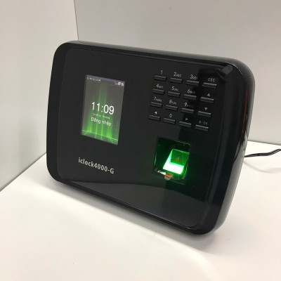 MÁY CHẤM CÔNG KIỂM SOÁT CỬA VÂN TAY RONALD JACK iCLOCK4000-G ( pin lưu điện) - Hàng nhập khẩu
