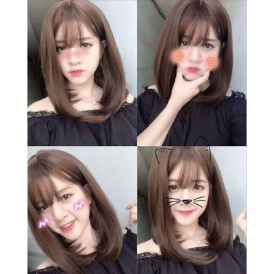Tóc giả cao cấp chịu nhiệt- tăng lươi chùm tóc- hình thật