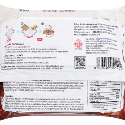 Lốc 8 Gói Mì Bò Hầm Ottogi 120g