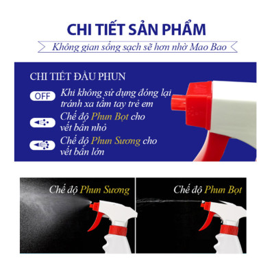 Combo 03 chai Nước Tẩy Đa Năng Mao Bao 600ml