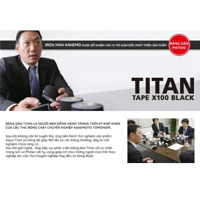 Băng dán cơ giảm đau X100 Phiten titanium tape x100 stretched PU752029