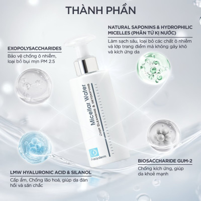 Nước tẩy trang làm sạch sâu cho da lão hóa Frezyderm Micellar Water Active Cleansing 200ml