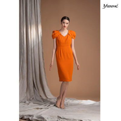 Đầm tay hoa hồng Maxivic M062314