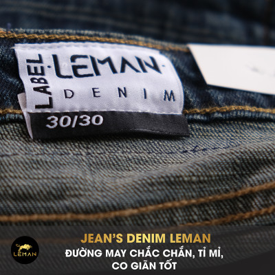 Quần Jean nam Leman xanh rách JD06 - Slim Form