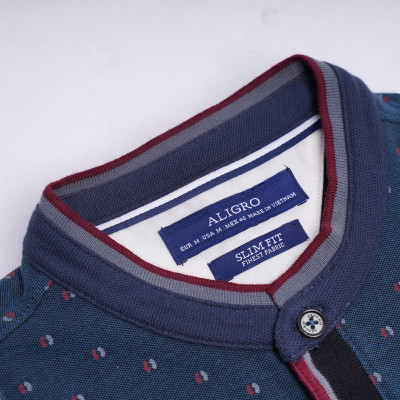 ÁO POLO CỔ TRỤ MÀU XANH ALGPLO36