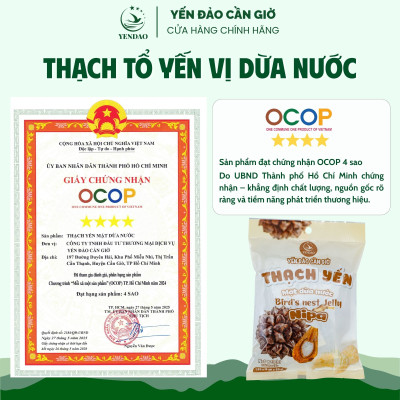 Yến Đào - Thạch Yến Vị Mật Dừa Nước, Bổ Sung Năng Lượng, Thanh Mát Mỗi Ngày