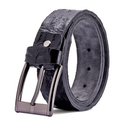 HJ4122-23-24 - Dây nịt nam Huy Hoàng vân cá sấu 1 lớp 4P màu da, đen, nâu