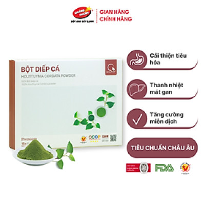 [CHÍNH HÃNG] Bột Diếp Cá Quảng Thanh 100% Nguyên Chất Sấy Lạnh - Hỗ trợ táo bón, trĩ, mát gan, giảm mụn - Hộp tiện lợi 