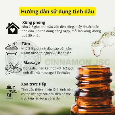 Combo Tinh Dầu Chăm Sóc Tóc Mượt Mà Nano Cinnamon - Bưởi, Sả, Lavender, 30ml