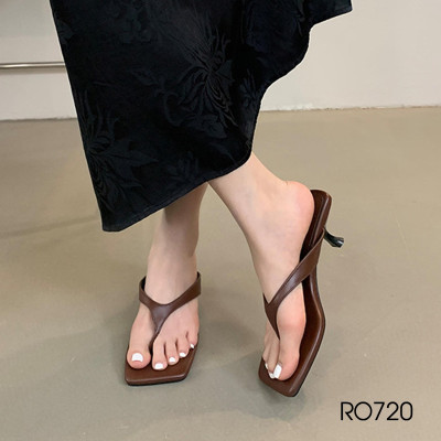 Dép nữ xỏ ngón, gót nhọn ROSATA RO720 - 4p - Đen, Nâu - BKSTORE