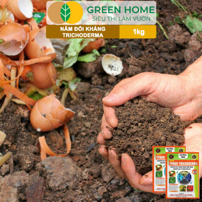 Men Vi Sinh Nấm Trichoderma Greenhome, Bao 1kg, Ủ Phân Hữu Cơ, Ủ Rác,Khử Mùi, Cải Tạo Đất