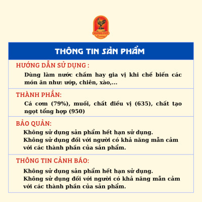Nước mắm cá cơm Hương Phú 12 độ đạm 1000ML
