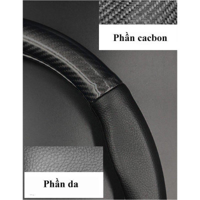 Bọc vô lăng carbon xe Hyundai I10, I20, I30, Accent, Santafe, Tucson, Kona, Getz, Avante, Elantra, Creta