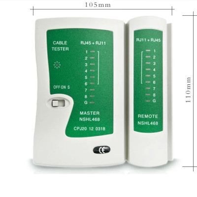 Hộp test mạng đa năng China RJ11/45 (Trắng phối xanh) - Hàng Nhập Khẩu