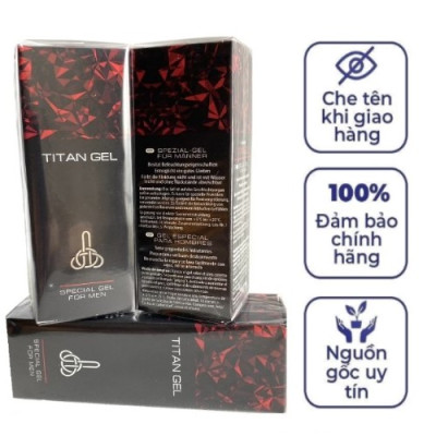 Titan Gel Nga - Gel Bôi Trơn Tăng Kích Thước - Hàng Chính Hãng - Che Tên SP