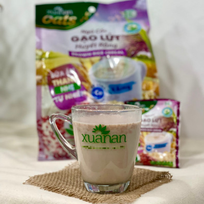 Combo 2 túi: Ngũ Cốc Gạo Lứt Huyết Rồng 400G + Ngũ Cốc Yến Mạch 400G [ít đường] (Tặng Kèm 1 Túi Yến Mạch 150G)