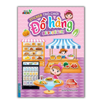 Sách - Sticker Trò Chơi Đồ Hàng - Bé Tập Làm Bác Sĩ + Bé Đi Thủy Cung + Bé Đi Siêu Thị - Combo 3 Cuốn - Minh Thắng