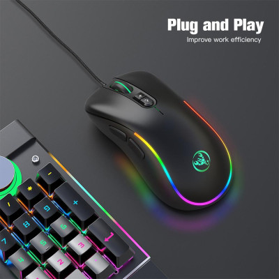 Chuột chơi game có dây HXSJ J300 lập trình macro  DPI có thể điều chỉnh